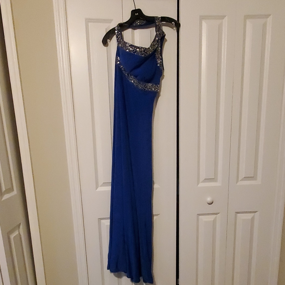 Royal Blue One Shoulder Formal Dress